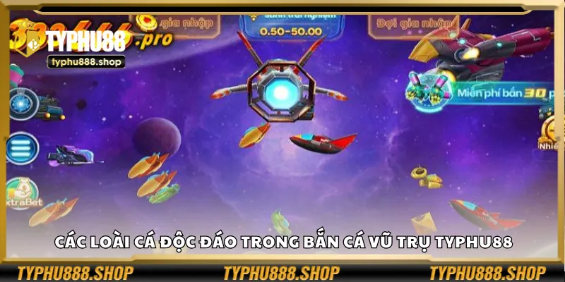 Các loài cá độc đáo trong Bắn Cá Vũ Trụ Typhu88